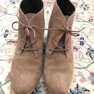 Michael By Michael Shannon Women's Rebeka Suede Wedge Boots Beige Size 8